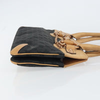 Gucci Horsebit Bracket Tote Gg Canvas Black Canvas Tote Bag Bag (Pre-Loved)