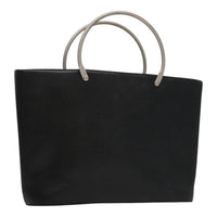 Chanel Vintage Tote Leather Black Leather Tote Bag Bag (Authentic Pre-Loved)