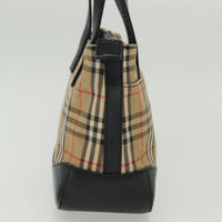 Burberry Nova Handbag Check Pattern Beige Canvas Bag (Authentic Pre-Loved)