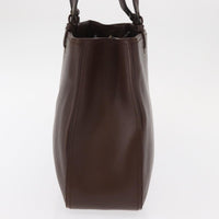 Salvatore Ferragamo Gancini Tote Leather Brown Leather Tote Bag Bag (Authentic Pre-Loved)