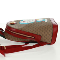 Gucci Doraemon Zip Backpack Printed Mini Gg Coated Canvas Beige Canvas Backpack Bag (Authentic Pre-Loved)