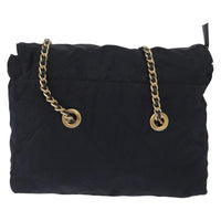 Prada Chain Shoulder Bag Tessuto Navy Nylon Shoulder Bag Bag (Pre-Loved)