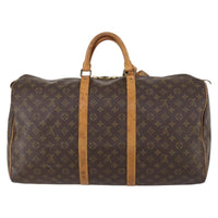Louis Vuitton Keepall Bag Monogram Canvas Brown Canvas Travel Bag Bag (Authentic Pre-Loved)