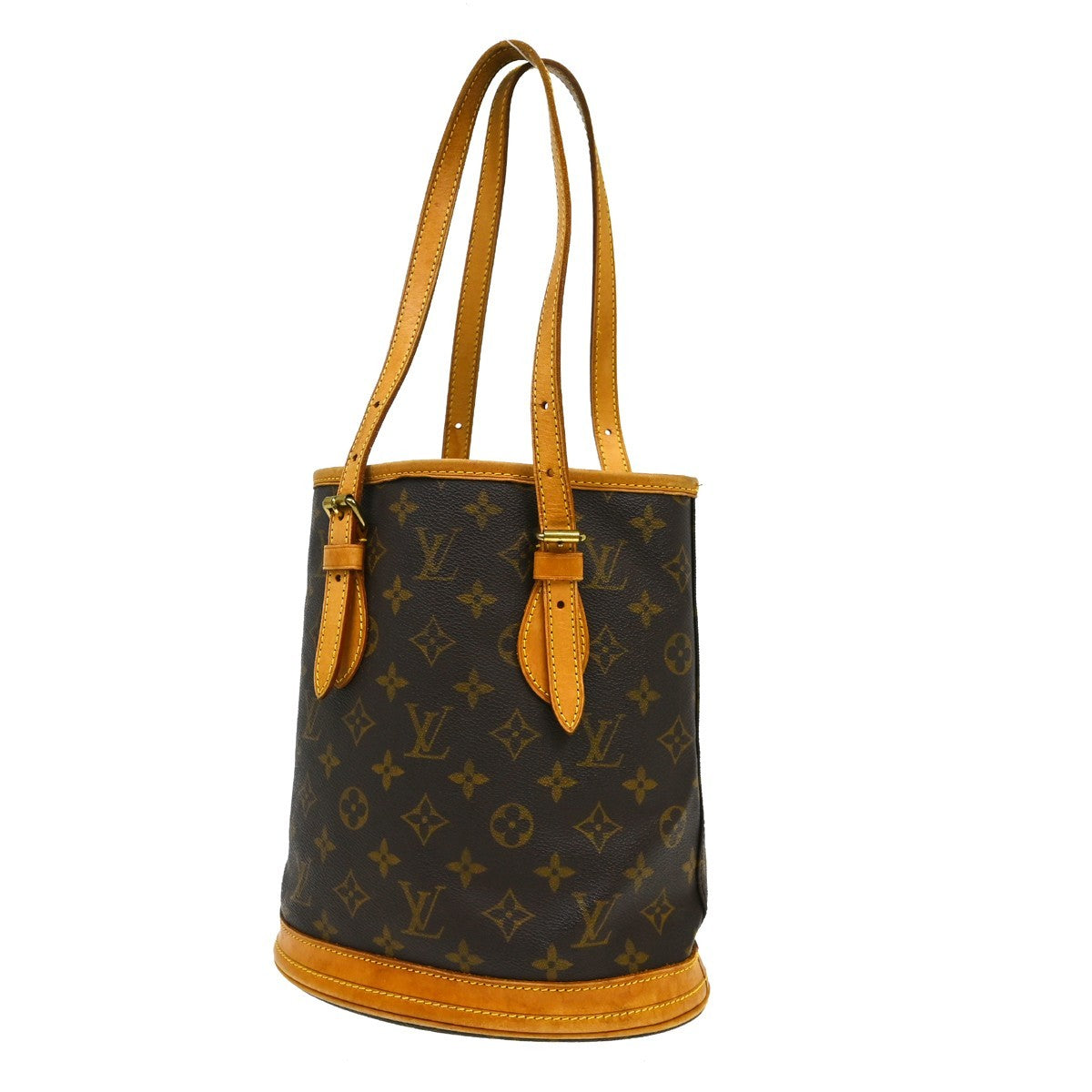 Louis Vuitton Louis Vuitton Petit Bucket Bag Monogram Canvas Brown Canvas Tote Bag Bag (Authentic Pre-Loved)