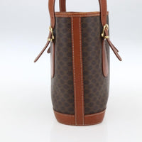 Celine Vintage Macadam Handbag Canvas And Leather Brown Canvas Handbag (Authentic Pre-Loved)