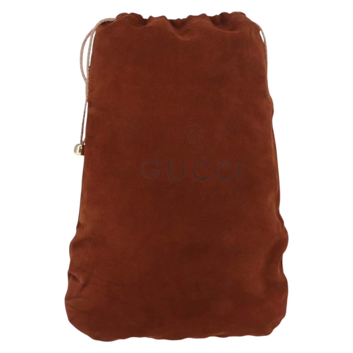 Gucci Pochette Suede Brown Suede Clutche & Pouche Bag (Pre-Loved)