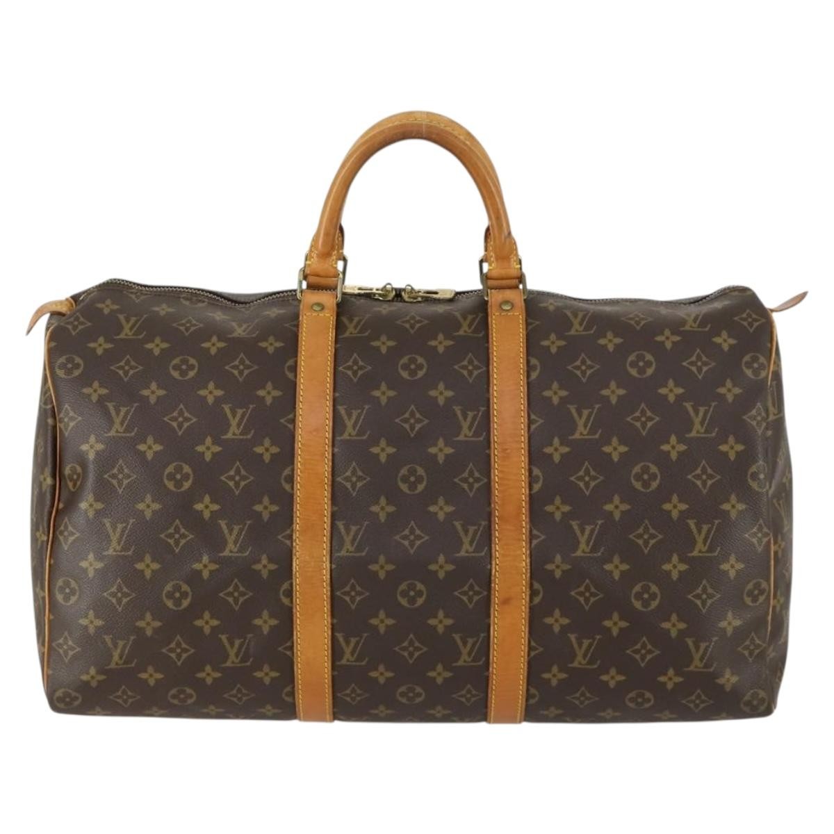 Louis Vuitton Keepall Bag Monogram Canvas Brown Canvas Travel Bag Bag (Pre-Loved)