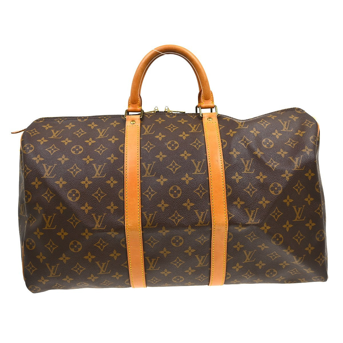 Louis Vuitton Keepall Bag Monogram Canvas Brown Canvas Travel Bag Bag (Pre-Loved)