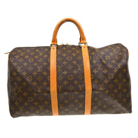 Louis Vuitton Keepall Bag Monogram Canvas Brown Canvas Travel Bag Bag (Pre-Loved)