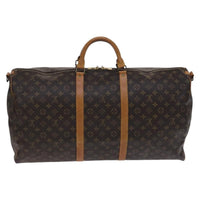Louis Vuitton Keepall Bandouliere Bag Monogram Canvas Brown Canvas Travel Bag Bag (Authentic Pre-Loved)