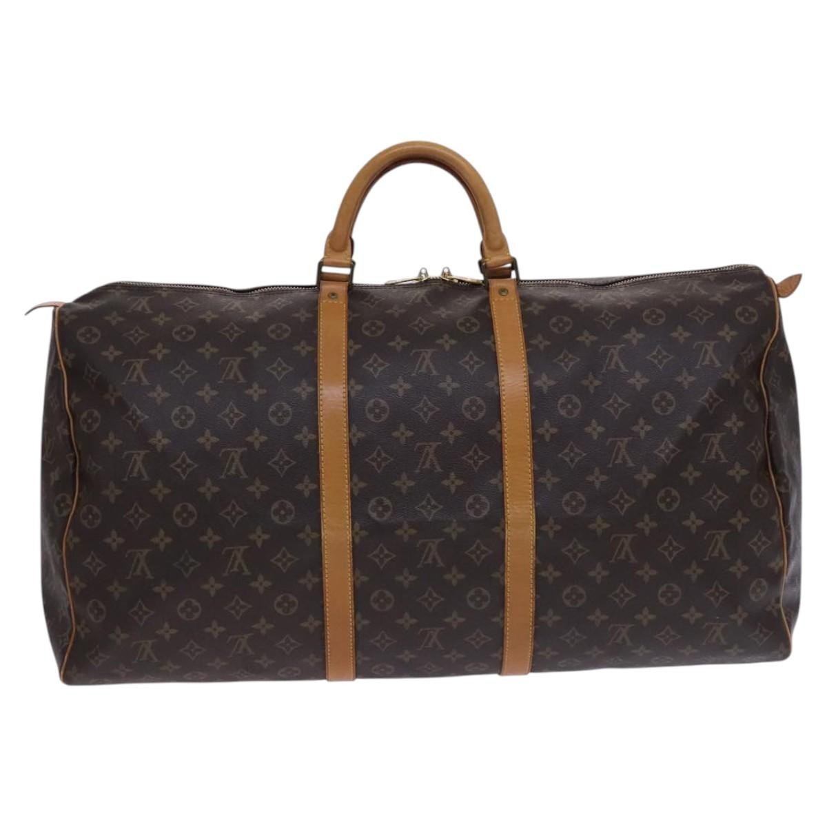 Louis Vuitton Keepall Bag Monogram Canvas Brown Canvas Travel Bag Bag (Authentic Pre-Loved)