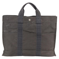 Hermes Fourre Tout Tote Canvas Gray Canvas Tote Bag Bag (Authentic Pre-Loved)