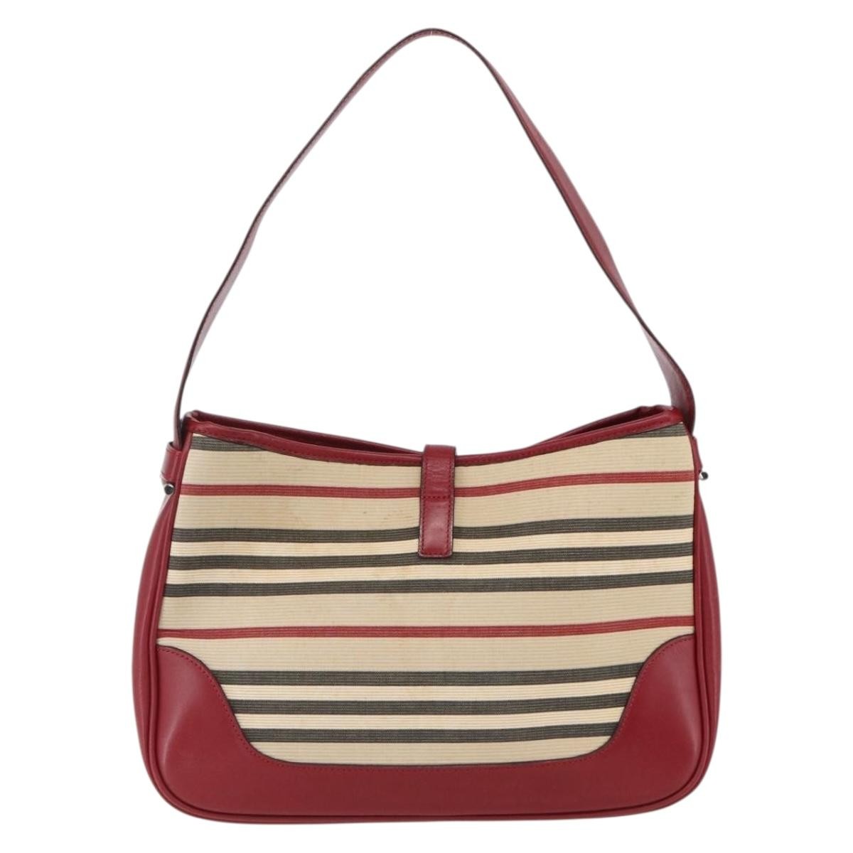 Burberry Blue Label Shoulder Bag Canvas Beige Canvas Shoulder Bag Bag (Pre-Loved)
