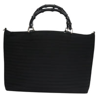 Gucci Vintage Bamboo Handle Bag Nylon Black Nylon Tote Bag Bag (Authentic Pre-Loved)