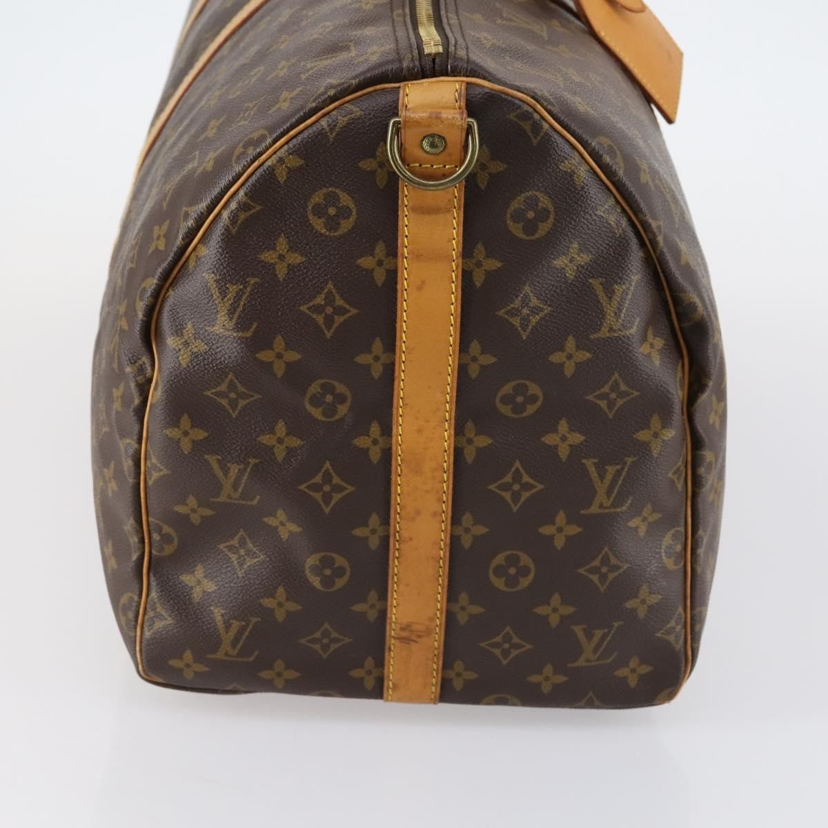Louis Vuitton Keepall Bandouliere Bag Monogram Canvas Brown Canvas Travel Bag Bag (Pre-Loved)