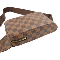 Louis Vuitton Geronimos Waist Bag Damier Brown Canvas Clutche & Pouche Bag (Authentic Pre-Loved)