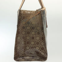 Salvatore Ferragamo Salvatore Ferragamo Gancini Tote Vinyl Brown Synthetic Tote Bag Bag (Pre-Loved)
