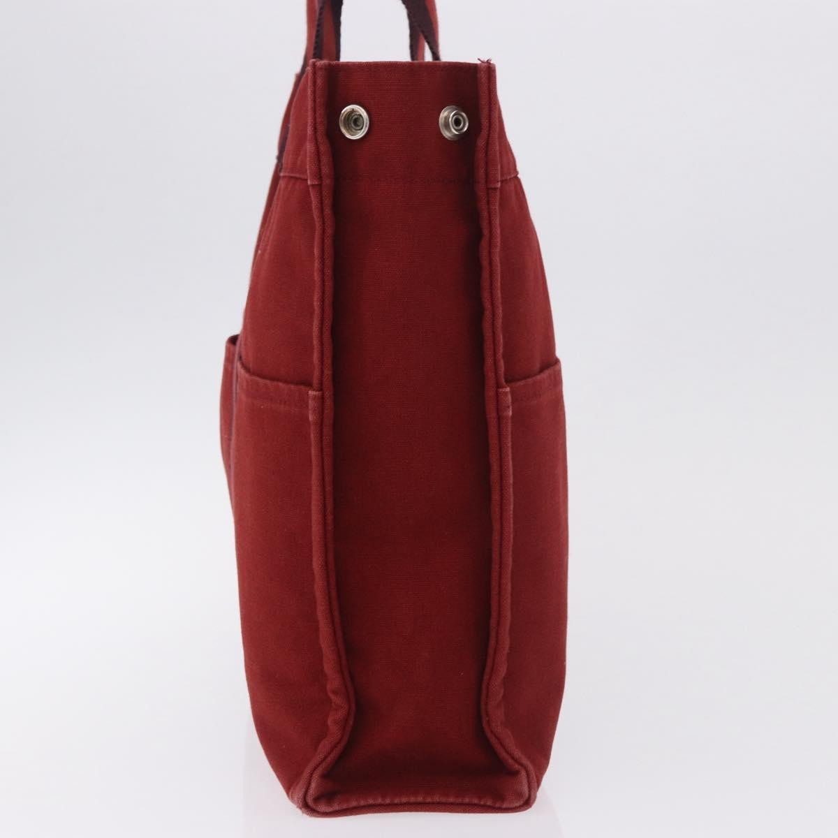 Hermes Fourre Tout Tote Canvas Red Canvas Tote Bag Bag (Pre-Loved)