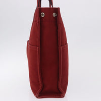 Hermes Fourre Tout Tote Canvas Red Canvas Tote Bag Bag (Pre-Loved)