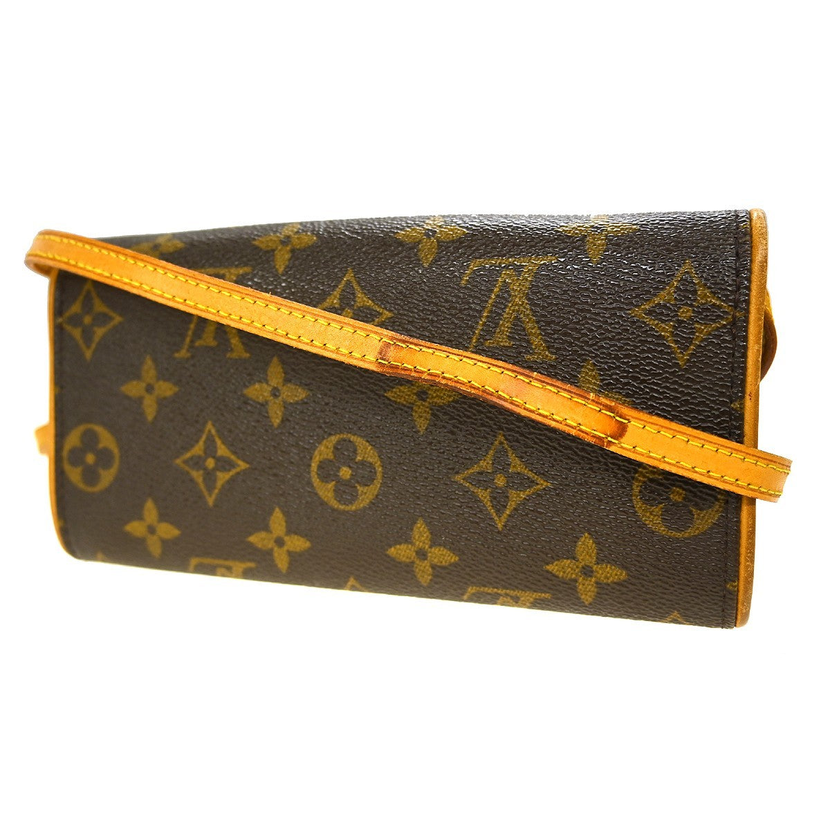 Louis Vuitton Twin Handbag Monogram Canvas Brown Canvas Clutche & Pouche Bag (Authentic Pre-Loved)
