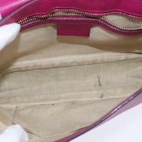 Gucci Soho Chain Crossbody Bag Leather Pink Leather Shoulder Bag Bag (Authentic Pre-Loved)
