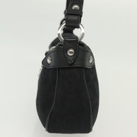 Salvatore Ferragamo Gancini Handbag Canvas Black Canvas Handbag (Authentic Pre-Loved)