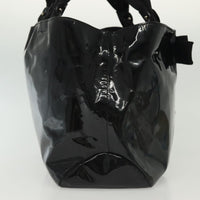 Salvatore Ferragamo Vala Tote Patent Leather Black Patent_Leather Tote Bag Bag (Authentic Pre-Loved)
