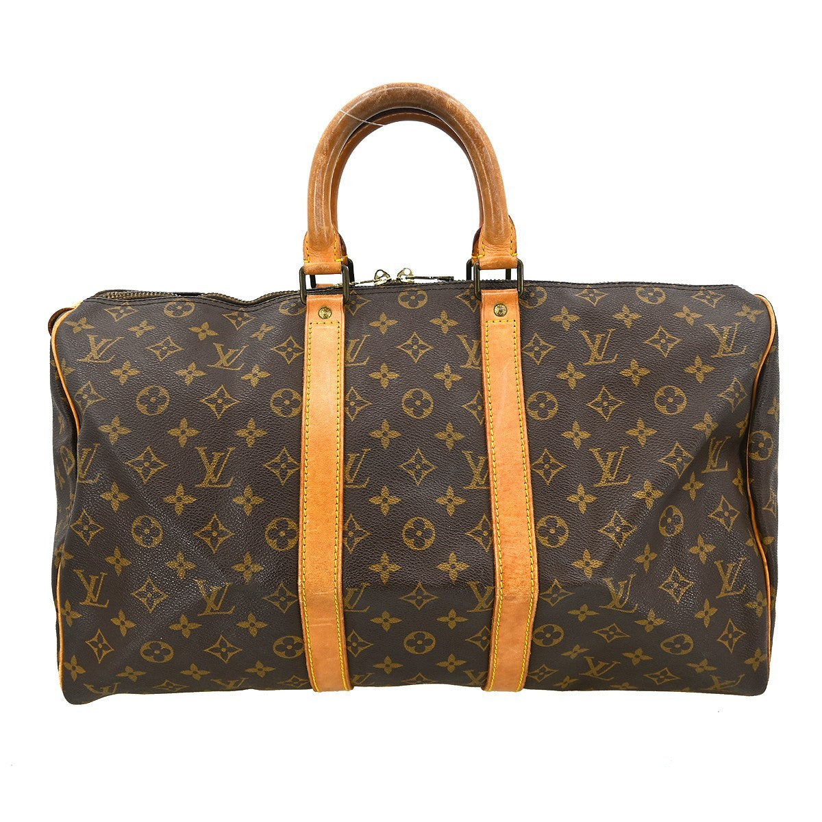 Louis Vuitton Keepall Bag Monogram Canvas Brown Canvas Travel Bag Bag (Authentic Pre-Loved)