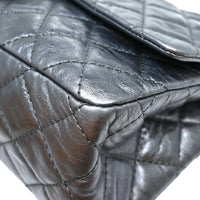 Chanel Reissue 2.55 Flap Bag Metallic Leather Silver Calfskin Handbag (Pre-Loved)