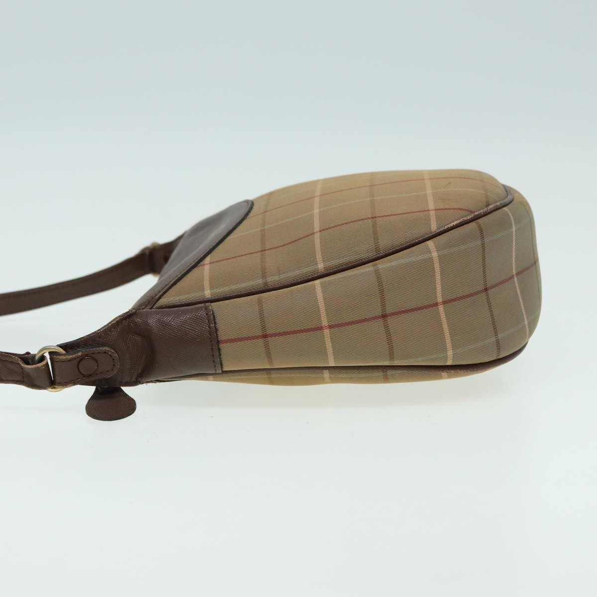 Burberry Nova Check Shoulder Bag Canvas And Leather Beige Canvas Shoulder Bag Bag (Authentic Pre-Loved)