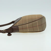 Burberry Nova Check Shoulder Bag Canvas And Leather Beige Canvas Shoulder Bag Bag (Authentic Pre-Loved)