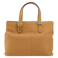 Burberry Vintage Tote Bag Leather Beige Leather Tote Bag Bag (Authentic Pre-Loved)