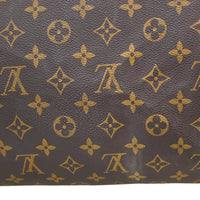 Louis Vuitton Speedy Handbag Monogram Canvas Brown Canvas,Leather Handbag (Authentic Pre-Loved)