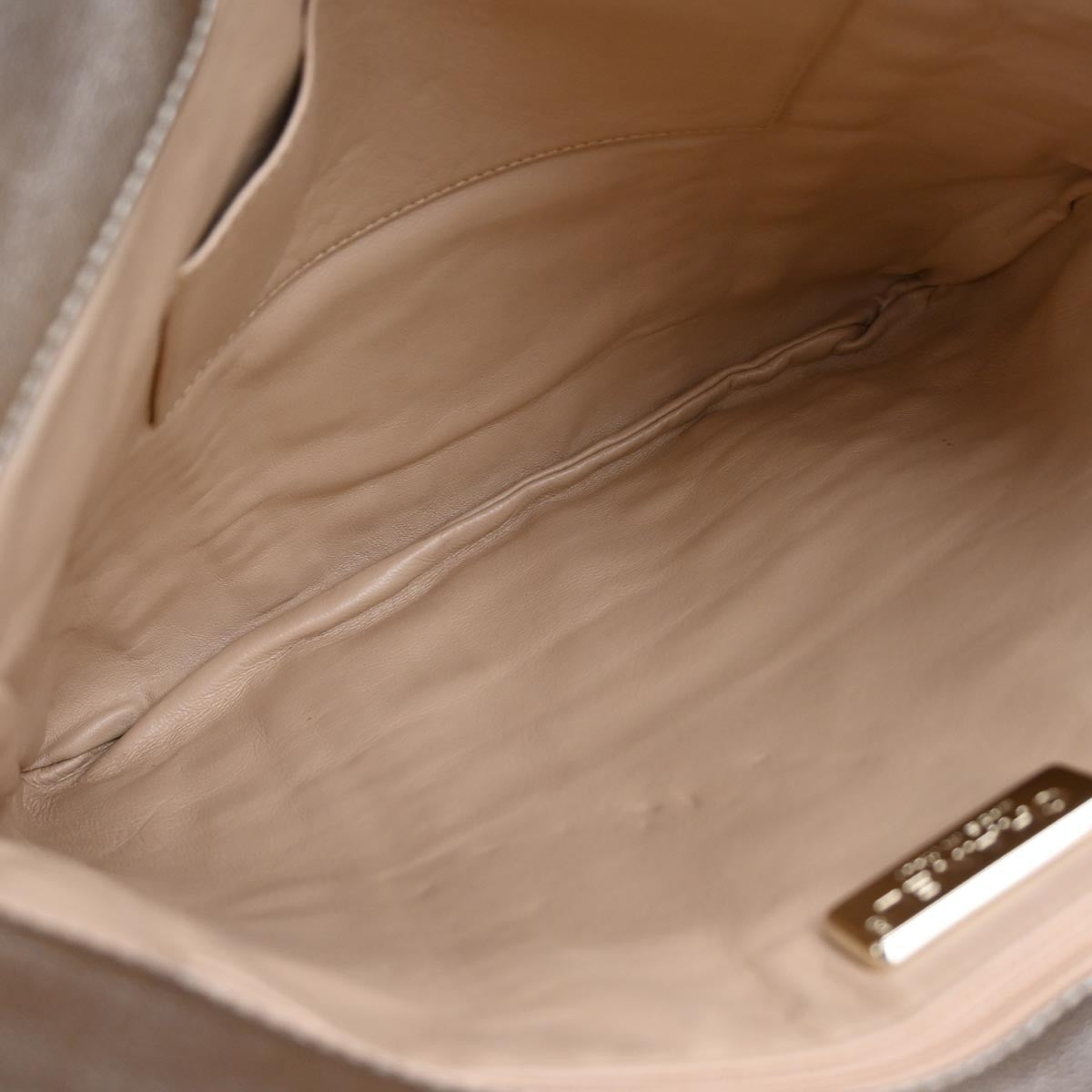 Chanel Luxe Ligne Zipped Tote Leather Gold Leather Tote Bag Bag (Pre-Loved)