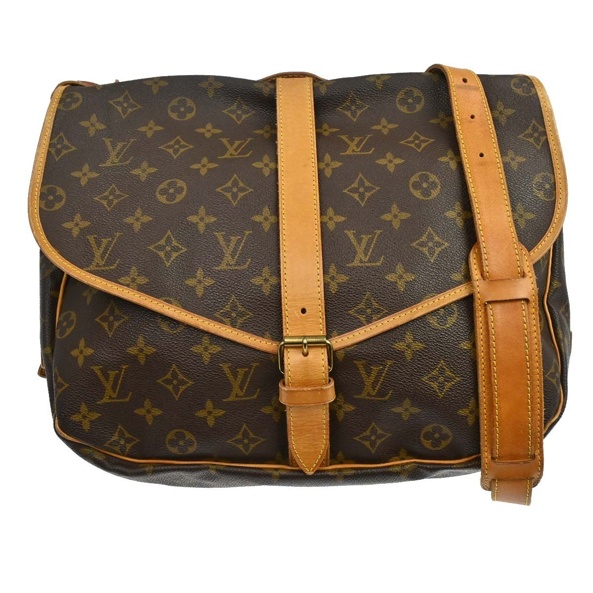 Louis Vuitton Louis Vuitton Saumur Messenger Bag Monogram Canvas Brown Canvas Handbag (Authentic Pre-Loved)