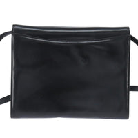 Salvatore Ferragamo Gancini Flap Shoulder Bag Leather Black Leather Shoulder Bag Bag (Authentic Pre-Loved)