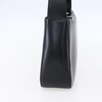 Salvatore Ferragamo Gancini Shoulder Bag Leather Black Leather Shoulder Bag Bag (Authentic Pre-Loved)
