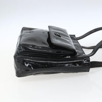 Chanel Chanel Vintage Flap Shoulder Bag Patent Leather Black Patent_Leather Shoulder Bag Bag (Authentic Pre-Loved)