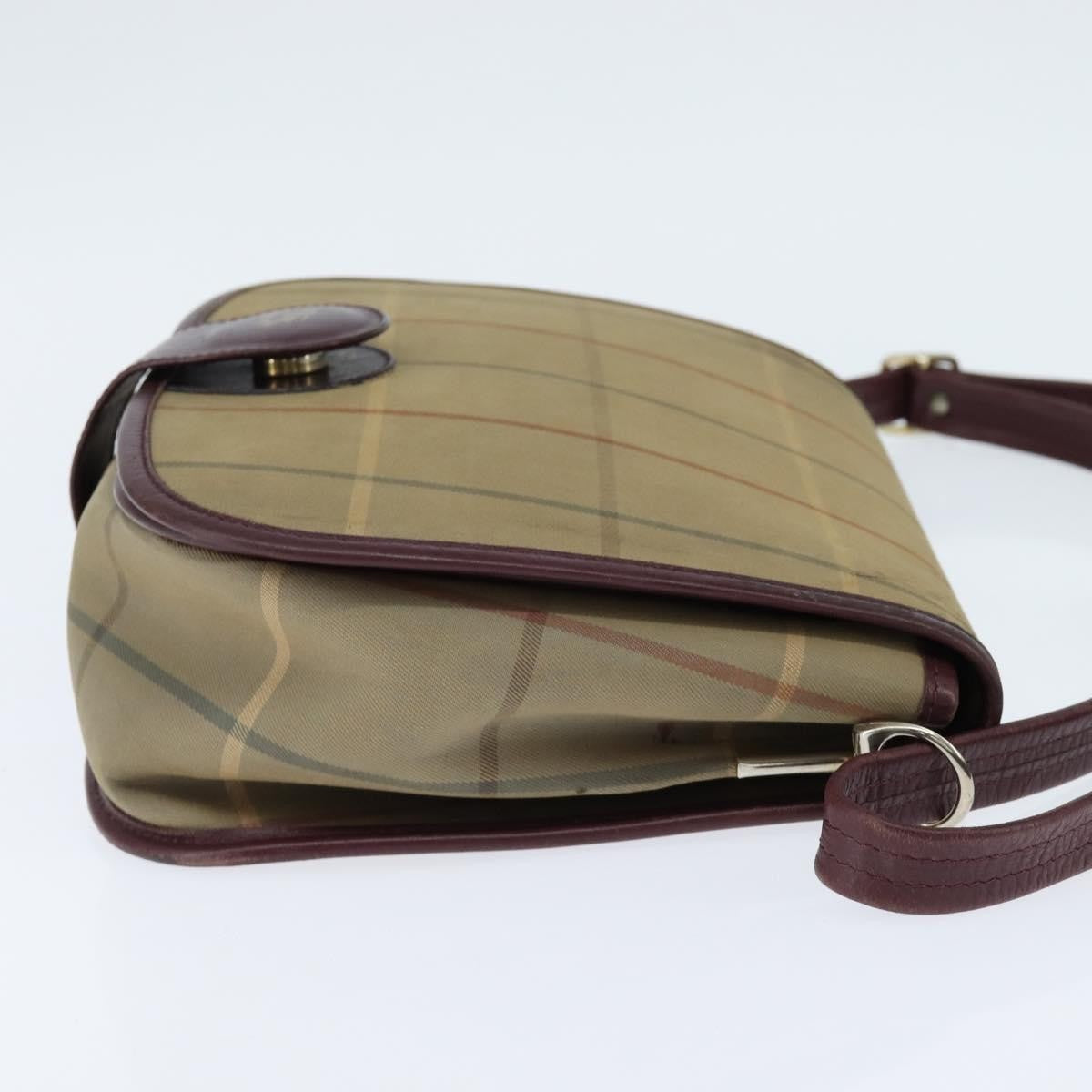 Burberry Nova Check Shoulder Bag Canvas Beige Canvas Shoulder Bag Bag (Authentic Pre-Loved)