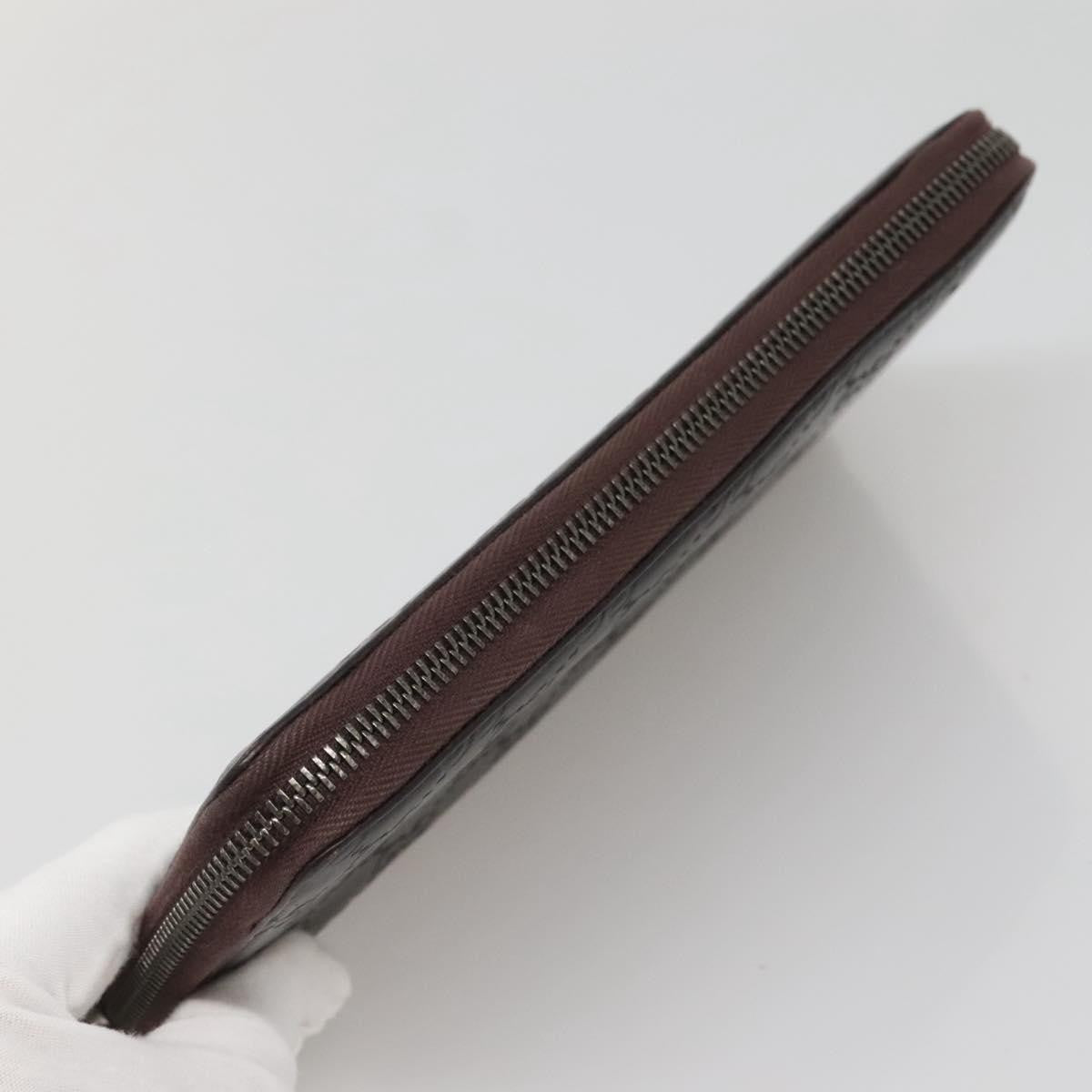 Gucci Guccissima Wallet Motif Gg Brown Leather Wallets Accessory (Authentic Pre-Loved)