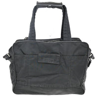 Prada Expandable Front Zip Boston Bag Tessuto Black Nylon Travel Bag Bag (Pre-Loved)