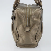 Salvatore Ferragamo Gancini Buckle Shoulder Bag Leather Gold Leather Tote Bag Bag (Pre-Loved)