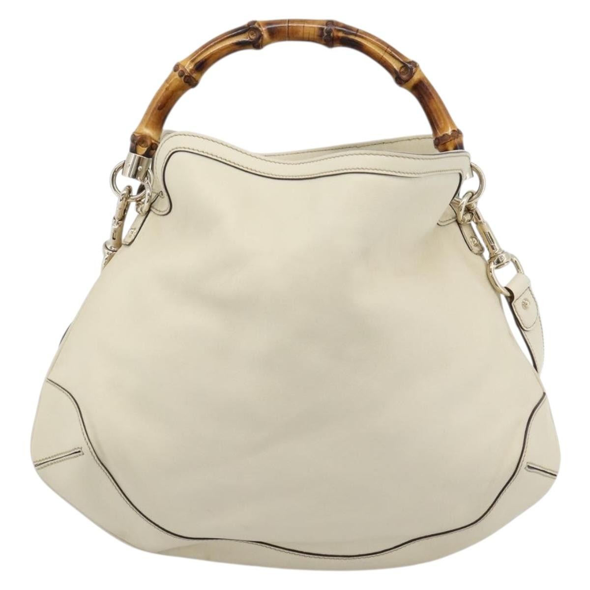 Gucci Gucci Vintage Convertible Bamboo Top Handle Bag Leather Multicolour Leather Handbag (Pre-Loved)