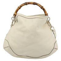 Gucci Gucci Vintage Convertible Bamboo Top Handle Bag Leather Multicolour Leather Handbag (Pre-Loved)