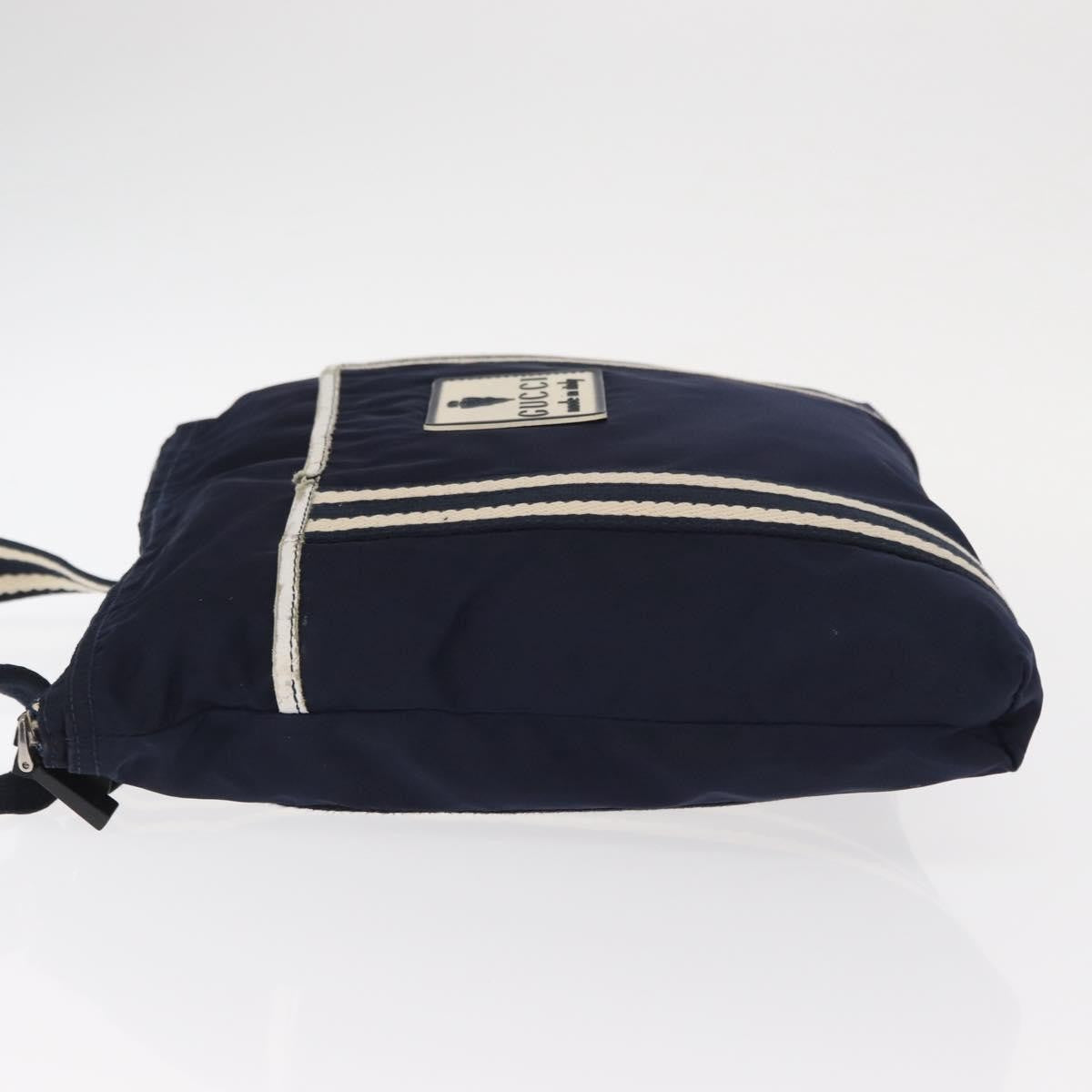 Gucci Vintage Shoulder Bag Nylon Navy Nylon Shoulder Bag Bag (Authentic Pre-Loved)
