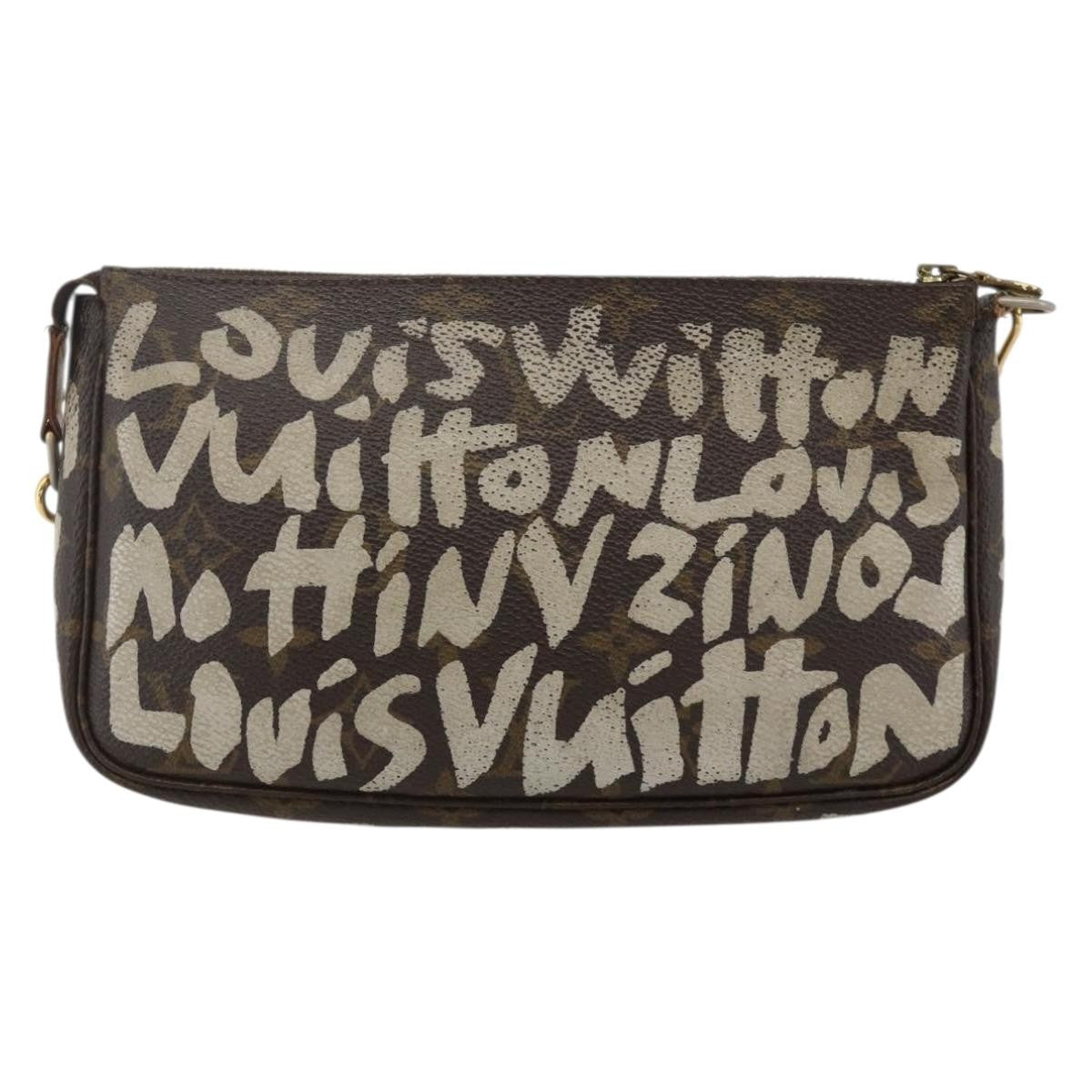 Louis Vuitton Pochette Accessoires Limited Edition Monogram Graffiti Brown Canvas Clutche & Pouche Bag (Authentic Pre-Loved)