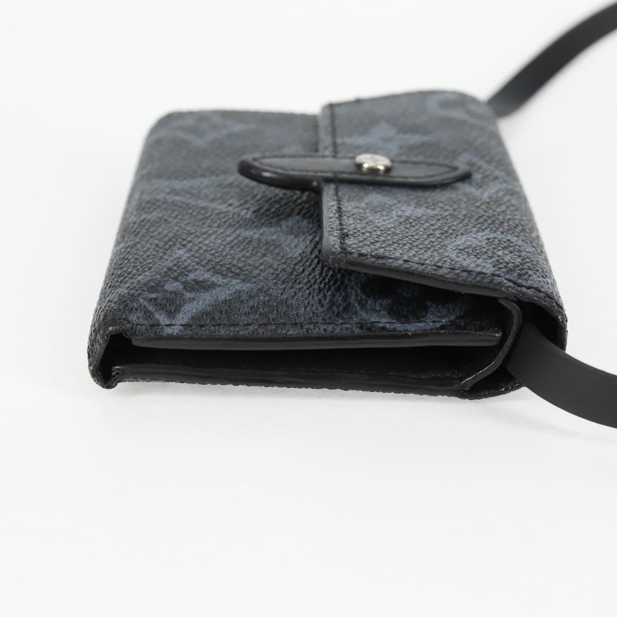 Louis Vuitton Cross Card Holder Limited Edition Monogram Pastel Noir Black Canvas Clutche & Pouche Bag (Pre-Loved)