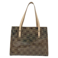 Salvatore Ferragamo Salvatore Ferragamo Gancini Tote Vinyl Brown Synthetic Tote Bag Bag (Pre-Loved)