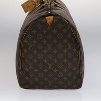 Louis Vuitton Keepall Bag Monogram Canvas Brown Canvas Travel Bag Bag (Authentic Pre-Loved)