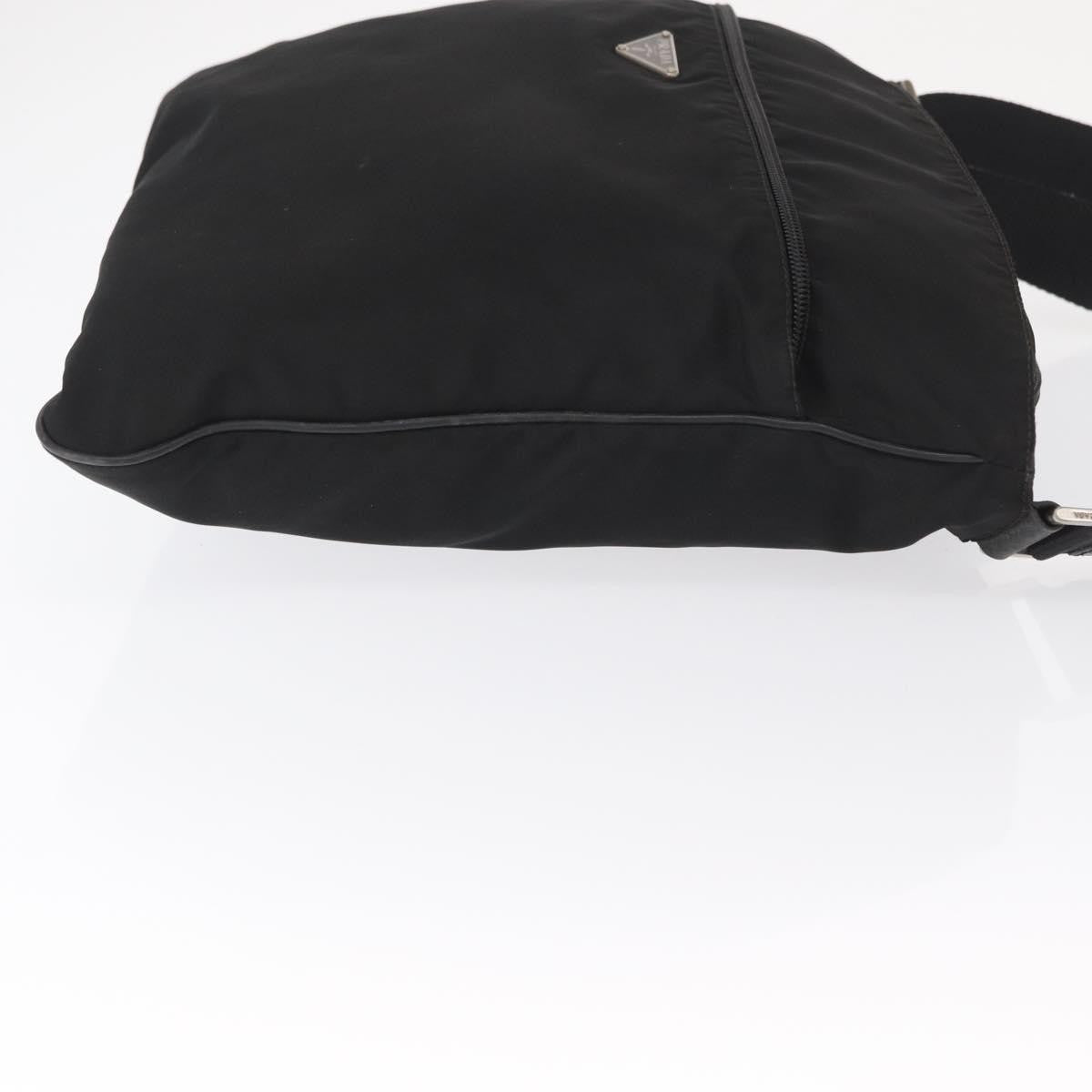Prada Prada Front Pocket Messenger Bag Tessuto Black Nylon Shoulder Bag Bag (Pre-Loved)